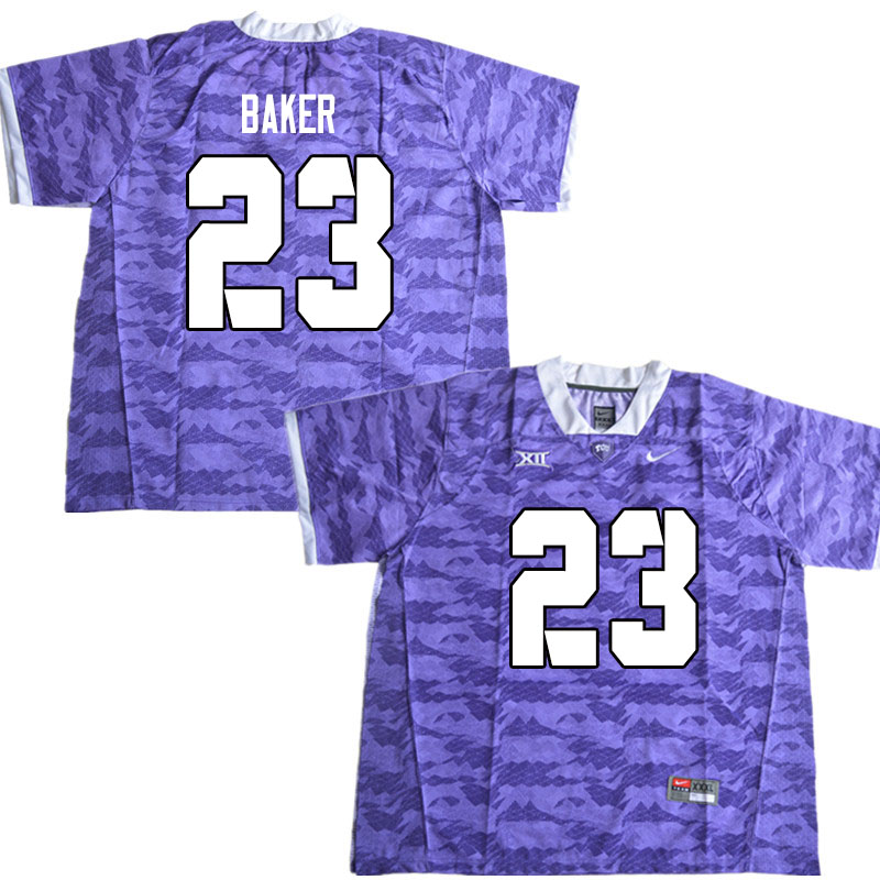 Men #23 Penny Baker TCU Horned Frogs College Football Jerseys Sale-Limited Purple